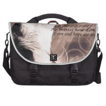 love and Hope Siberian husky Laptop Bags