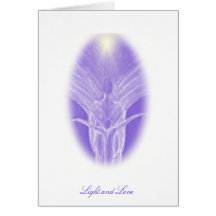Love and Light Purple Angel - Greeting Card