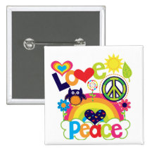 Love and Peace Baby Buttons