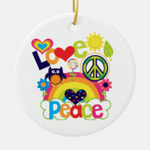 Love and Peace Baby Christmas Tree Ornament