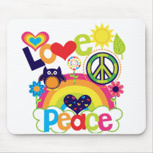 Love and Peace Baby Mousepads