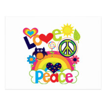 Love and Peace Baby Postcard