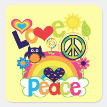 Love and Peace Baby Sticker