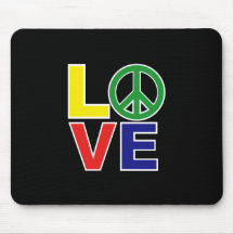 love and peace mouse pad