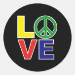love and peace sticker