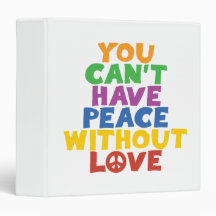 Love and Peace Vinyl Binder