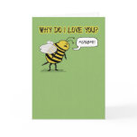 Love and romance card: Bee Cuss