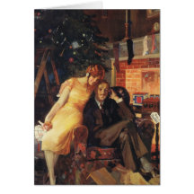 Love and Romance on Christmas Eve Card