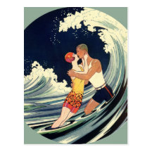 Love and Romance, Vintage Save the Date! Postcard