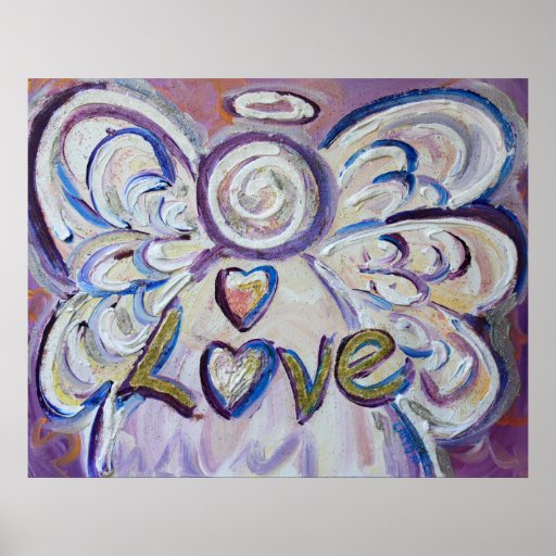 Love Angel Art Poster Print