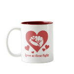 Love at First Fight Valentine's Day Funny Coffee Mug