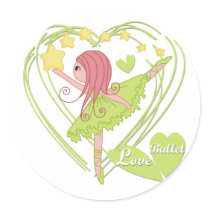 Love Ballet Tshirts and Gifts Stickers