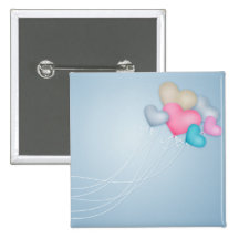 Love Balloons Pinback Button