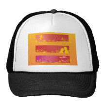Love-Banners Summer Loving reds hot pinks oranges Trucker Hat