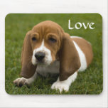Love Basset Hound Puppy Mousepad