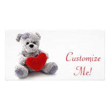 *Love Bear* Teddy Bear Personalized Photo Card