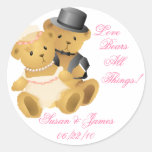 Love Bears All Things Round Stickers