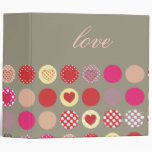 Love binders, colourful polka dots