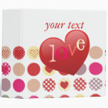 Love binders, colourful polka dots