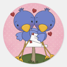 Love Bird Valentine Stickers