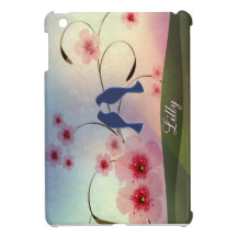 Love birds among cherry blossoms case for the iPad mini