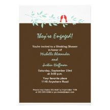 Love Birds Bridal Shower Invitation