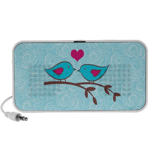 Love Birds Doodle Travelling Speakers
