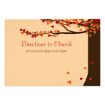 Love Birds Falling Hearts Directions Card Announcement