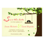 Love Birds Falling Hearts Oak Tree Save the Date Personalized Invite