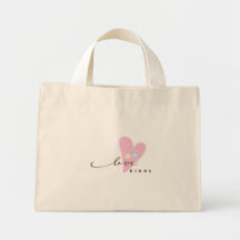 Love Birds & Heart Canvas Bag
