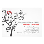 Love Birds in Abstract Tree Custom Invite