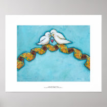 Love birds movie lover film buff romantic painting posters