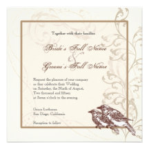 Love Birds 'n Lace - Wedding Invitation