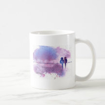 Love Birds - Purple Coffee Mug