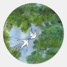 Love birds round stickers