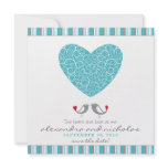 Love Birds Save the Date Announcement (aqua)