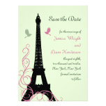 Love Birds Save the Date (green) Personalized Invites