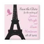 Love Birds Save the Date (pink) magnets