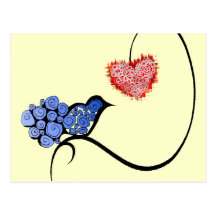 Love Birds Valentine's Day Postcard