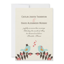 Love Birds Wedding Announcement