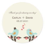 Love Birds Wedding Favour Stickers/Envelope Seals