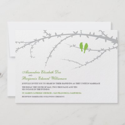 green apple wedding invitations