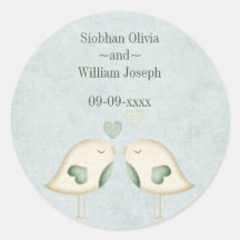 Love Birds Wedding Sticker