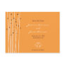 Love Birds with Lines & Dots Orange Post Cards