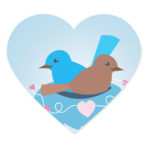Love Birds wren brown Stickers