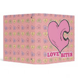 love bites biting heart 3 ring binder