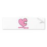 love bites biting heart bumper sticker