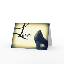 Love Black and White Greeting Card