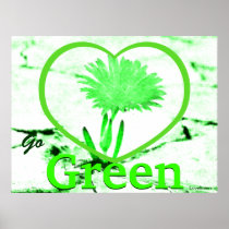 Love Blooming Green Poster-Customize