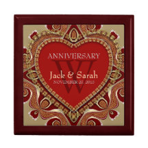 Love Bohemian Lace Wedding Anniversary Gift Box
